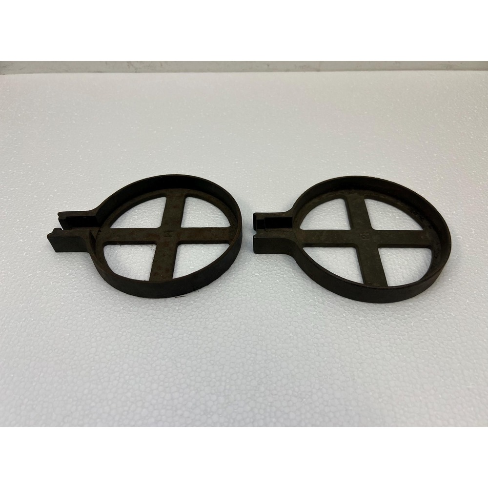 Vintage CAST IRON SPOOL HOLDER SET industrial commercial sewing string part lot